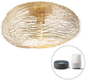 Inteligentné stropné svietidlo zlaté oválne vrátane Wifi G95 - Sarella