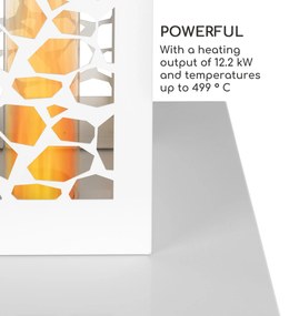 Blumfeldt Heat Hunter, terasový ohrievač na pelety, 12,2 kW, prenosný, ušľachtilá oceľ, biely