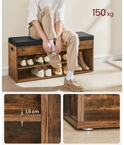 Botník VOREN hnedý/čierny