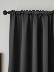Blackout závesy Elias antracitová – 140 × 250 cm (2 ks) - riasiaca stuha