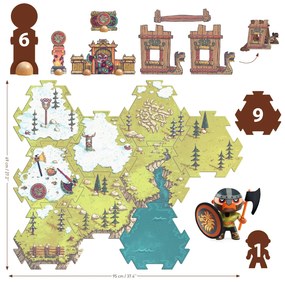 Arty Toys – Veľké puzzle – pirát Alric z krajiny Vikingov – 15 ks