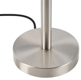 Moderná stolná lampa oceľ s tienidlom taupe 35 cm - Simplo