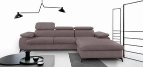 Rohová sedacia súprava Scala, staroružová látka, pravý roh