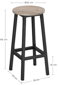 Set barových stoličiek TAYLOR TRUFFLE