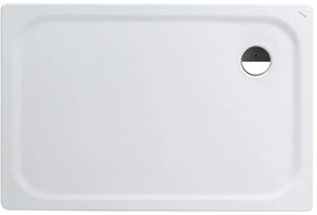 LAUFEN Platina obdĺžniková sprchová vanička zo smaltovanej ocele, odtok v rohu, 1200 x 800 x 25 mm, biela, s protišmykom, H2150056000401