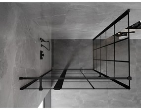 Mexen Mist T, sprchový kút s krídlovými dverami, ľavý, 80 x 95 cm, 8mm číre sklo, čierny profil, 8A4T-080-095-70-77-L