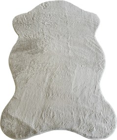 Puffy 060 White – biely obdĺžnikový koberec z Polyester Fur Rozmer: 60x100 cm