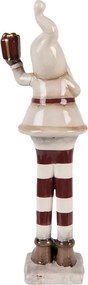 Béžová keramická dekorácia Santa Claus ChrisMs - 9*8*30 cm
