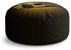 Sablio Taburet Circle Chevrolet Camaro Žltá mriežka: 40x50 cm