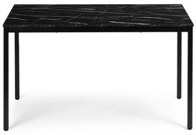 Jedálenský kuchynský stôl pre 4-5 osôb počítačový stôl 120x60 cm čierny mramor ModernHome