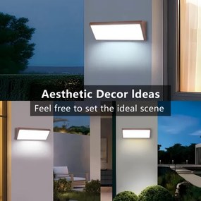 Brilagi - LED vonkajšie nástenné svietidlo TRIANGLE LED/42W/230V 3000/4000/6500K hnedá IP65