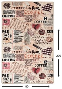 Koberec Coffee 80x200 cm béžový/ružový