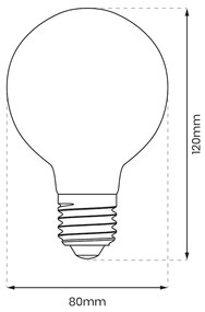 Dekoračná LED žiarovka E27 teplá 2700k 6w 700 lm jantárová