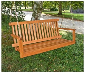 Záhradná závesná lavica z eukalyptového dreva Garden Pleasure Columbia