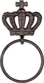 Hnedo čierny liatinový nástenný vešiak na utierky / uteráky - 13 * 4 * 15 cm