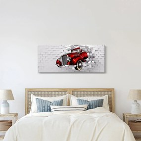 Obraz - Červené auto (120x50 cm)