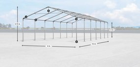 Bestent Skladová hala/ garáž 4x12x2m Comfort PE 240g