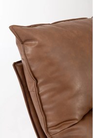 Koňakovohnedé kreslo s úložným priestorom z imitácie kože Alanez – Bizzotto