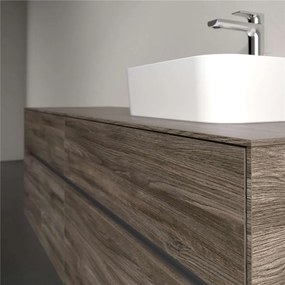 VILLEROY &amp; BOCH Collaro závesná skrinka pod umývadlo na dosku (umývadlo vpravo), 4 zásuvky, 1600 x 500 x 548 mm, Stone Oak, C10600RK