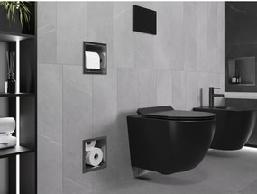 Mexen X-Wall-BP, zapustený držiak na toaletný papier so zásobníkom, grafitová matná - 19E4