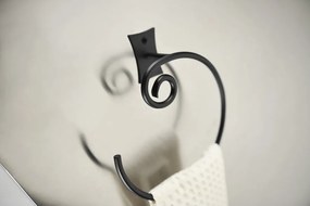 Sapho Sapho, REBECCA držiak uterákov otvorený, čierna, CC006