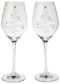 Celebration crystals Poháre na víno CRYSTALS CHRISTMAS 360 ml, 2 ks