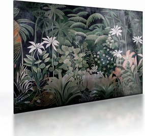 Sklenený obraz - Maľovaný vzor džungle (70x50 cm)