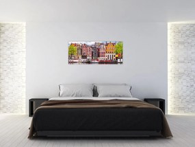 Obraz - Amsterdam, tanečné domy (120x50 cm)