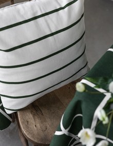 Storefactory Bavlnená obliečka na vankúš White/Green 48 x 48 cm