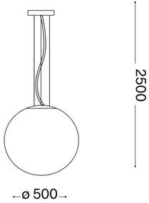 Ideal Lux - Luster na lanku MAPA 1xE27/42W/230V pr. 50 cm zlatá/dymová