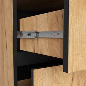 Skrinka pod umývadlo VAMI W90 2SZ 2P dub craft / čierna