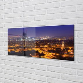 Obraz na akrylátovom skle Gdańsk mesto nočné panorama 120x60 cm