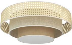 Duolla - LED Stropné svietidlo LUNETA LED/26W/230V pr. 60 cm 4000K ratan/béžová