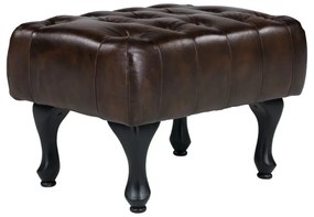 furniture-nabytek.cz - Taburet Chesterfield Pittsfield z pravej kože, hnedý