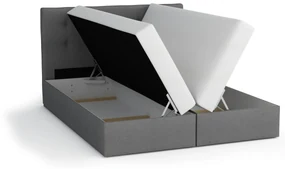 Manželská posteľ  Boxspring 140 cm Flu Comfort (sivá) (s matracom a úložným priestorom). Vlastná spoľahlivá doprava až k Vám domov. 1055922
