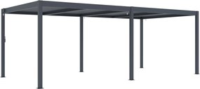 Hliníková bioklimatická pergola s lamelami BestBerg BBP-18G / 600 × 304 × 218 cm / sivá
