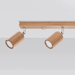 Sollux SL.1031 - Bodové svietidlo ZEKE 4xGU10/40W/230V dub