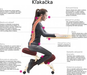 Kondela Ergonomická kľakačka, zelená/buk, GROCO