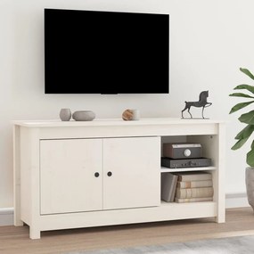 TV skrinka biela 103x36,5x52 cm masívna borovica