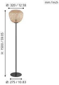 Eglo 43264 - Stojacia lampa DEMBLEBY 1xE27/40W/230V