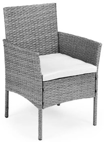 ZÁHRADNÝ SET CONO SLIM ŠEDÝ 2 x STOLIČKA + STOLÍK