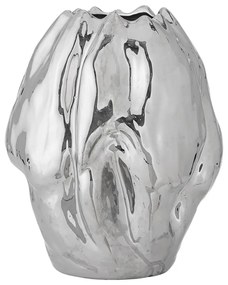 Váza z kameniny v striebornej farbe (výška 29 cm) Bobby – Bloomingville