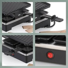 Kela Raclette/Grill Geneva, liaty hliník, pre 4 osoby, čierna, 21,5 x 21,5 x 12 cm
