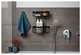 Čierny nástenný košík Wenko Classic Plus 2 Tier