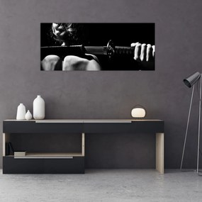 Obraz - Žena s mečom (120x50 cm)