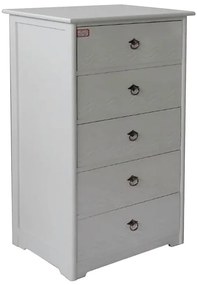 Komoda biela 5 zásuviek 12776