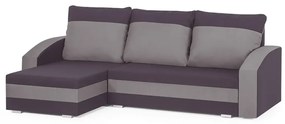 Rohová sedacia súprava s funkciou spania JAN Fialová/purpurová