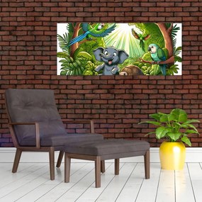 Obraz - Veselé zvieratká (120x50 cm)