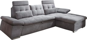 XXXLutz ROHOVÁ SEDAČKA, textil, kompozitné drevo, tmavosivá MID.YOU - Sedačky - 002220026403