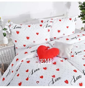 Obliečky bavlnené Love EMI, Štandardný set jednolôžko obsahuje 1x 140x200 + 1x 70x90